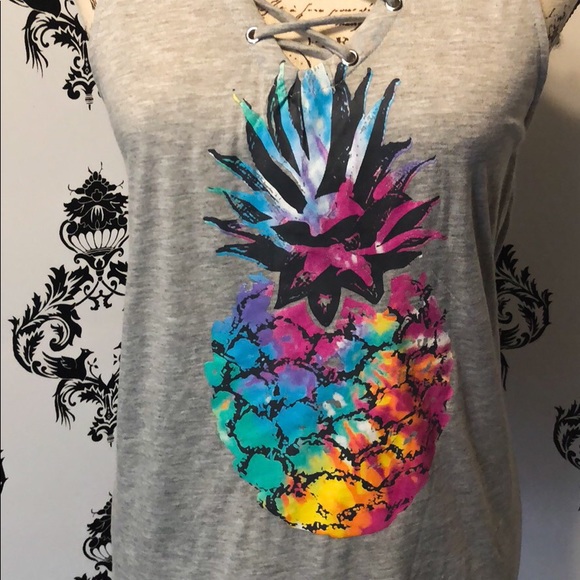 π NWT! Rainbow Pineapple Tank! - Picture 4 of 9
